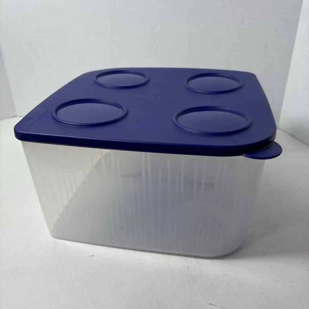 Tupperware Fresh N Cool Refrigerator Food Container‎ 22 Cup 5.2 L Large Blue F4